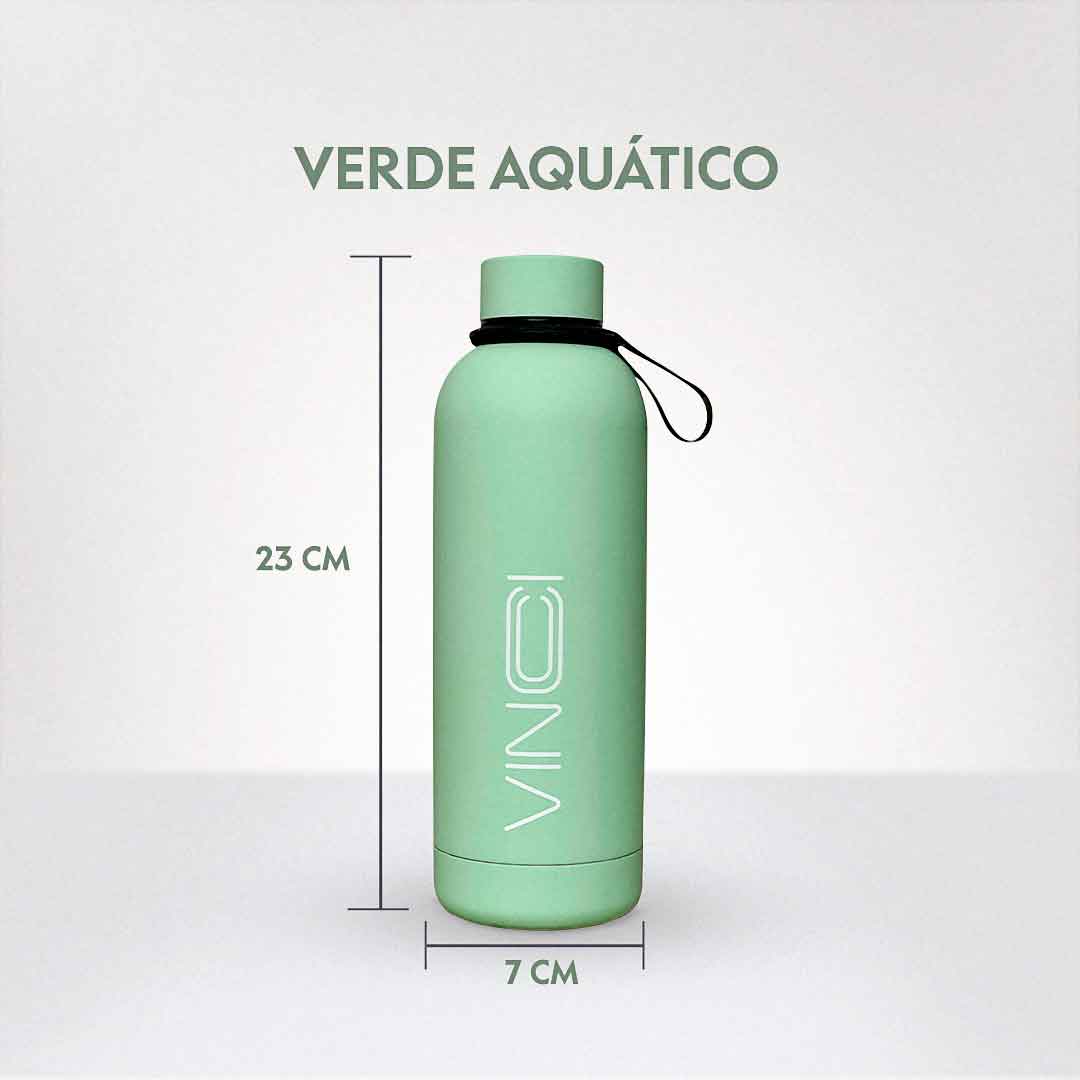 Garrafas Térmica Verde Aquática 500ml